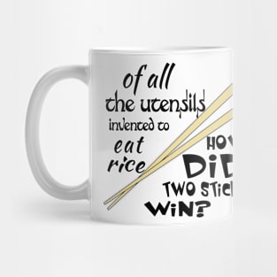 Funny Chopsticks - Eating Rice Mug